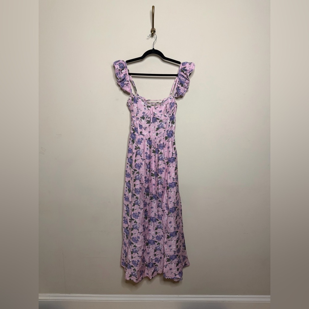 ASTR Wedelia Dress in Purple Floral - Picture 9 of 12